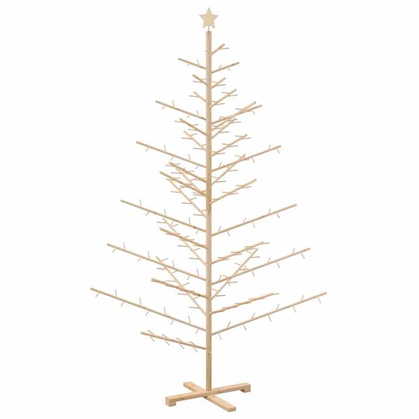 Grote foto vidaxl houten kerstboom naturel 210 cm massief grenenhout diversen overige diversen