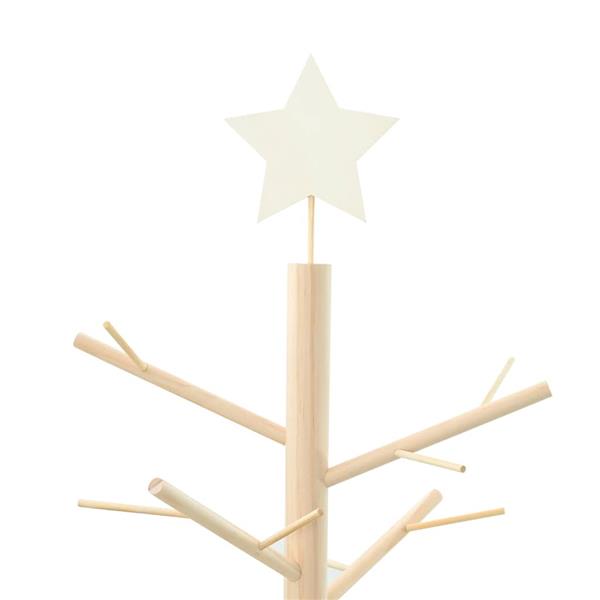 Grote foto vidaxl houten kerstboom naturel 210 cm massief grenenhout diversen overige diversen