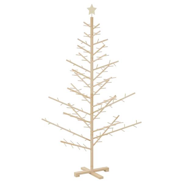 Grote foto vidaxl houten kerstboom naturel 180 cm massief grenenhout diversen overige diversen