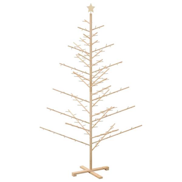 Grote foto vidaxl houten kerstboom naturel 210 cm massief grenenhout diversen overige diversen