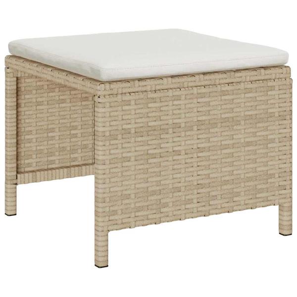 Grote foto vidaxl tuin sofa set 6 pcs beige en cr mekleurig poly rattan tuin en terras tuinmeubelen