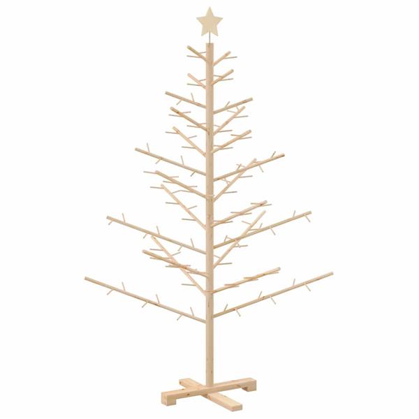Grote foto vidaxl houten kerstboom naturel 150 cm massief grenenhout diversen overige diversen