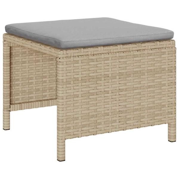 Grote foto vidaxl tuin sofa set 6 pcs beige en lichtgrijs poly rattan tuin en terras tuinmeubelen