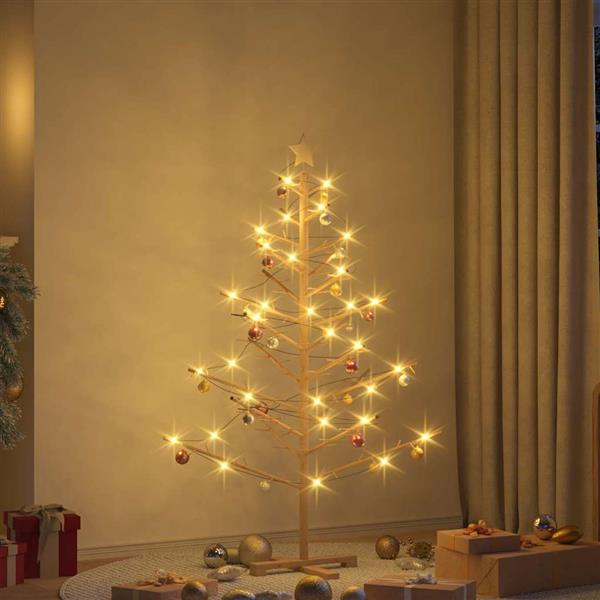 Grote foto vidaxl houten kerstboom naturel 150 cm massief grenenhout diversen overige diversen