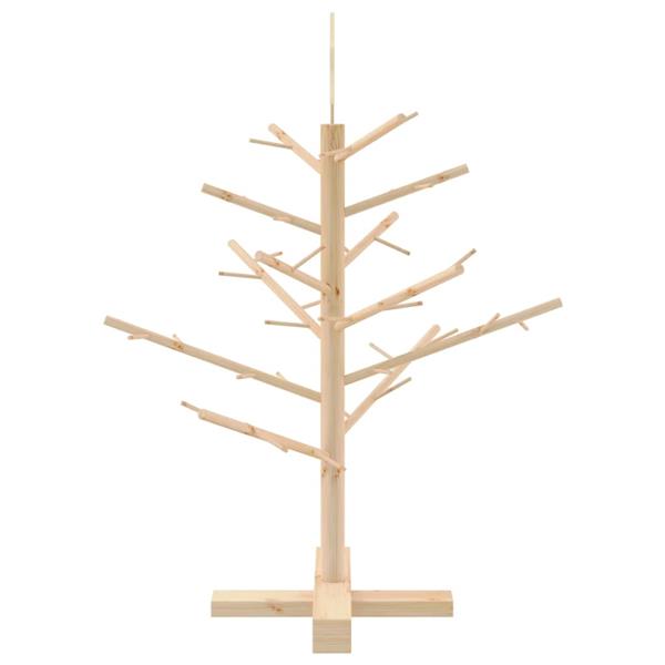 Grote foto vidaxl houten kerstboom met standaard naturel 75 cm massief grenenhout diversen overige diversen