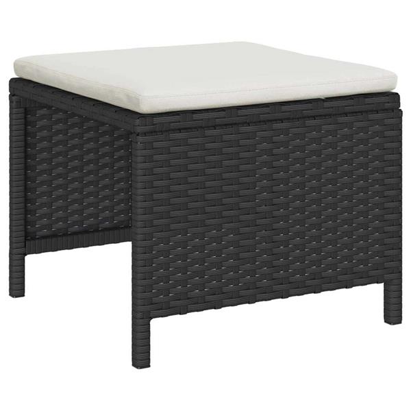 Grote foto vidaxl tuin sofa set 6 pcs zwart en cr me poly rattan tuin en terras tuinmeubelen