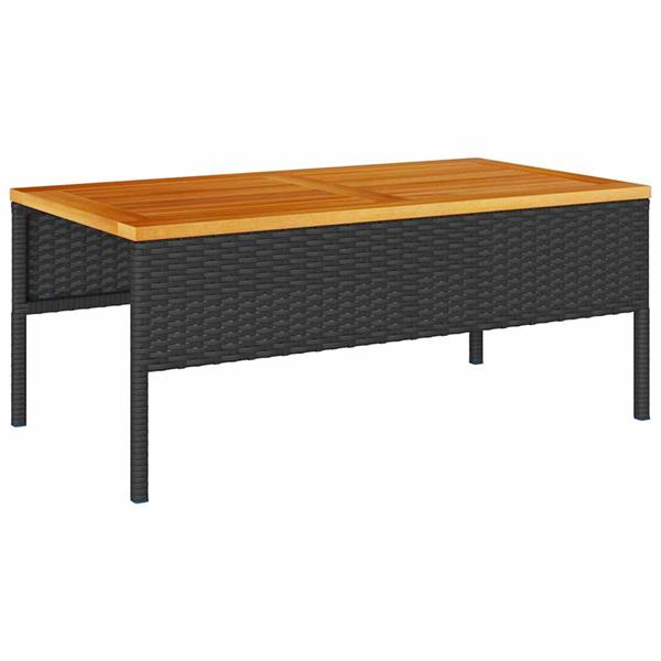 Grote foto vidaxl tuin sofa set 6 pcs zwart en cr me poly rattan tuin en terras tuinmeubelen