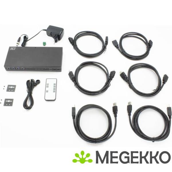Grote foto act 2 poorts dual hdmi 4k 60hz kvm switch. usb 3.2 gen1 usb 3.0 computers en software overige computers en software