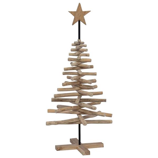 Grote foto vidaxl kerstboom met standaard bruin 120 cm massief teakhout diversen overige diversen