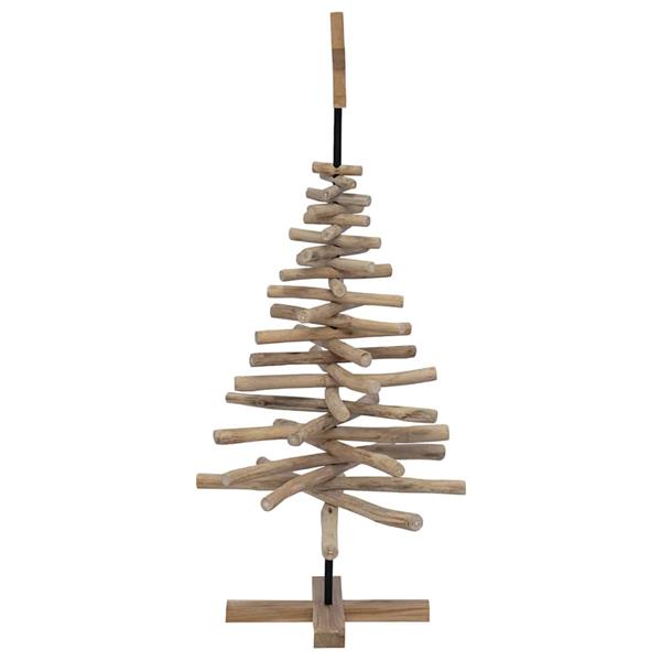 Grote foto vidaxl kerstboom met standaard bruin 120 cm massief teakhout diversen overige diversen