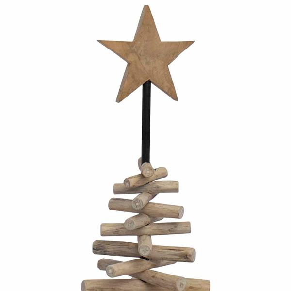 Grote foto vidaxl kerstboom met standaard bruin 120 cm massief teakhout diversen overige diversen