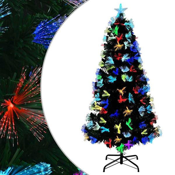 Grote foto vidaxl kunstkerstboom met decoratieve slingerlichten groen 120 cm pvc diversen overige diversen