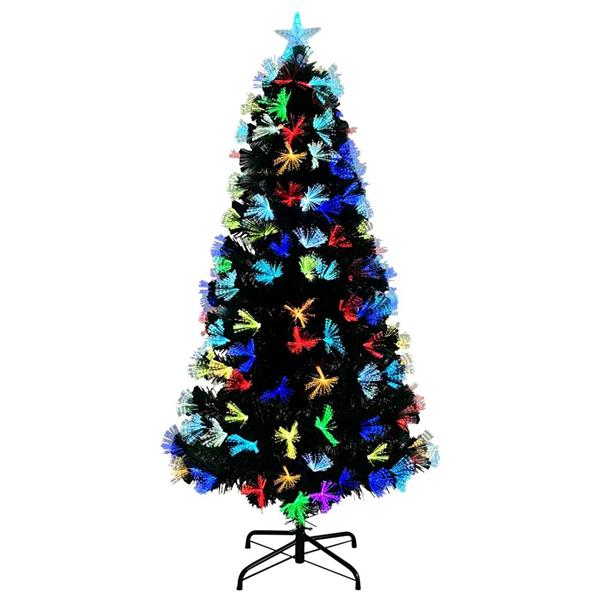 Grote foto vidaxl kunstkerstboom met decoratieve slingerlichten groen 120 cm pvc diversen overige diversen