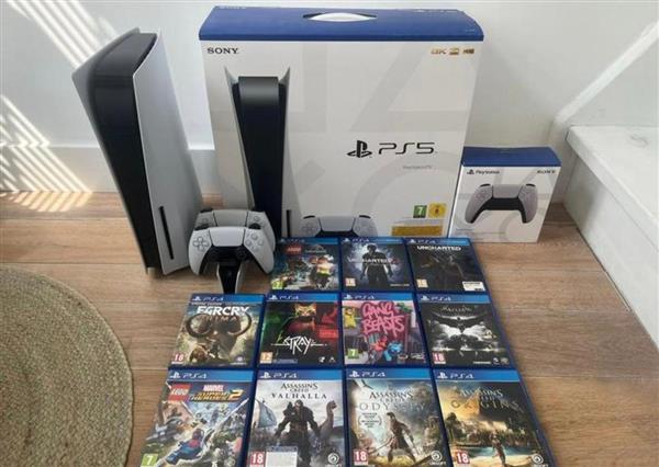 Grote foto playstation 5 spelcomputers games playstation