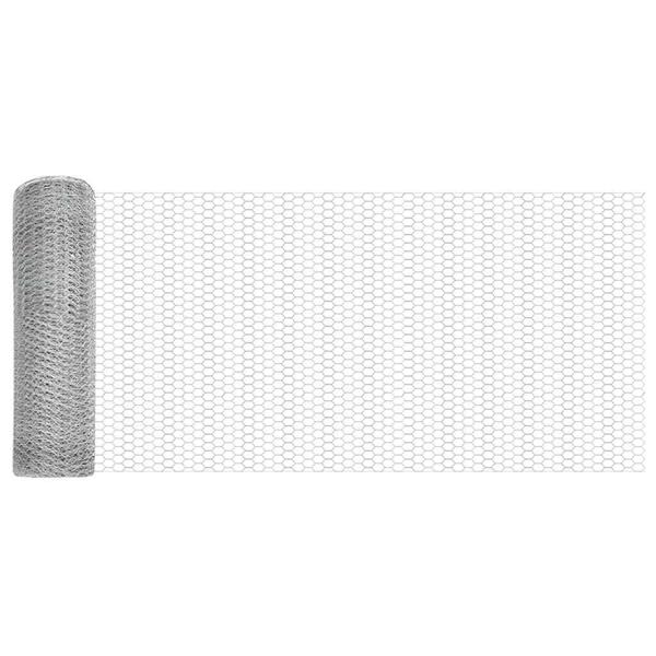 Grote foto vidaxl hexagon hek zilver 0 5 x 10 m gegalvaniseerd staal tuin en terras hekken en schuttingen