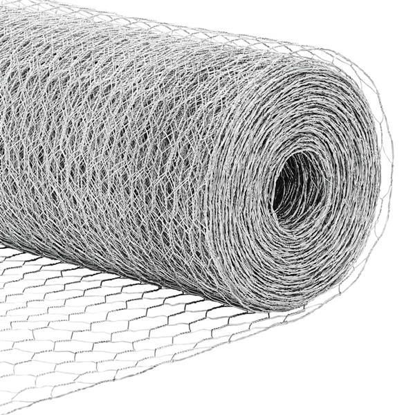 Grote foto vidaxl hexagon hek zilver 0 5 x 10 m gegalvaniseerd staal tuin en terras hekken en schuttingen
