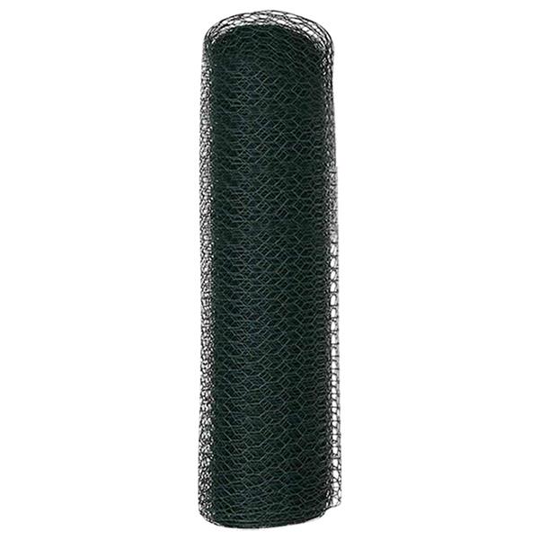 Grote foto vidaxl hexagon hek groen 0.8 x 10 m staal tuin en terras hekken en schuttingen