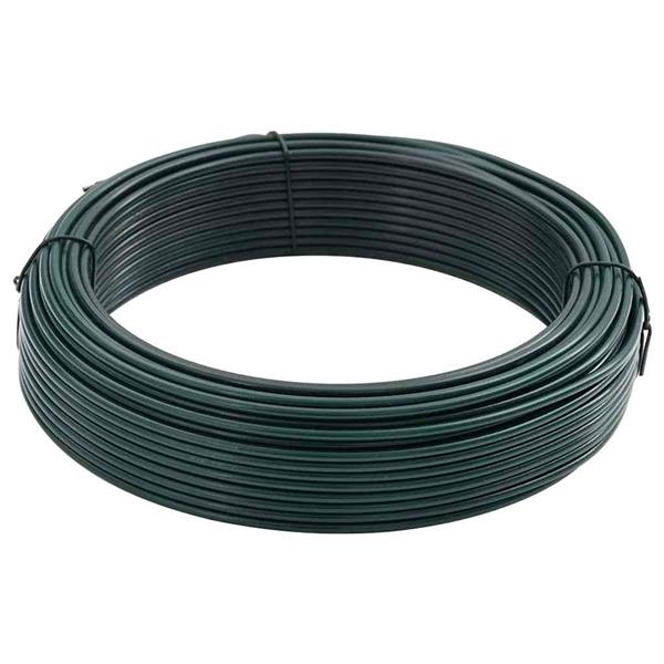 Grote foto vidaxl hek binddraad groen 80 m pvc gecoat staal tuin en terras hekken en schuttingen