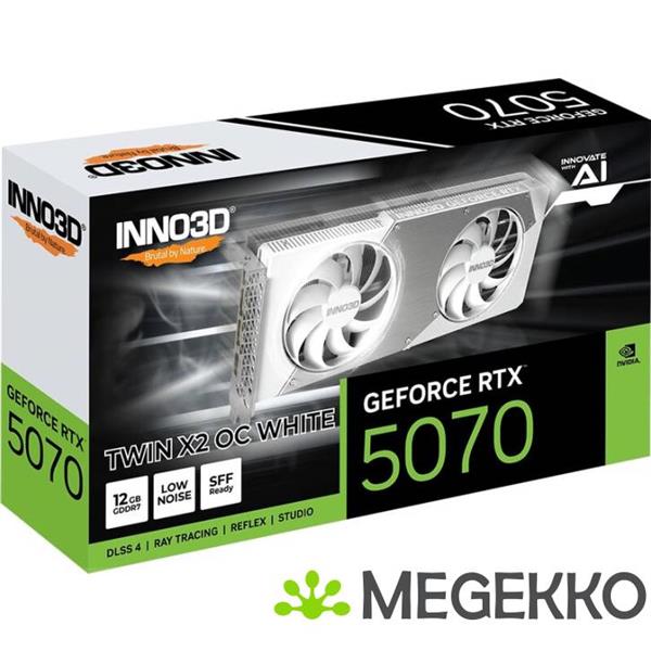 Grote foto inno3d geforce rtx 5070 twin x2 oc white 12gb computers en software videokaarten