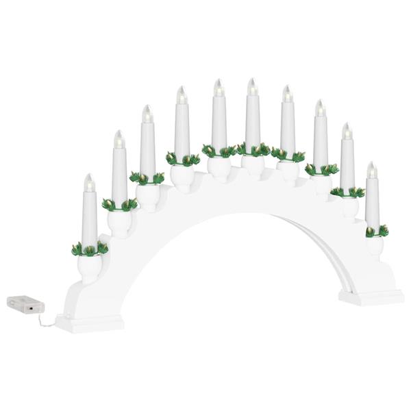 Grote foto vidaxl kerst kaarsenboog met 10 led kaarsen wit 47 x 5 x 29 cm diversen overige diversen