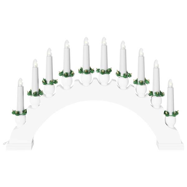 Grote foto vidaxl kerst kaarsenboog met 10 led kaarsen wit 47 x 5 x 29 cm diversen overige diversen