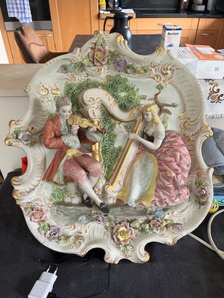 Grote foto porselein vls kikkers en wandbeeldvier antiek en kunst decoraties