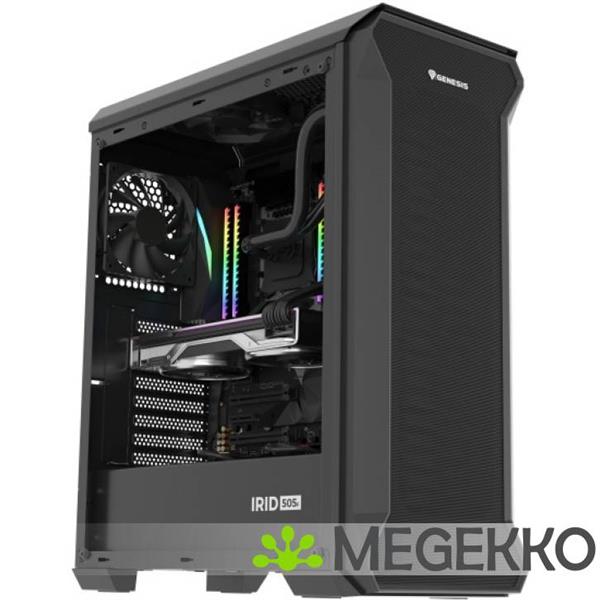 Grote foto genesis npc 1997 irid 505f midi tower in zwart computers en software behuizingen en kasten