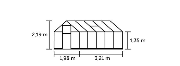 Grote foto tuinkas qube 610 zwart gecoat tuin en terras tuinhuisjes en blokhutten