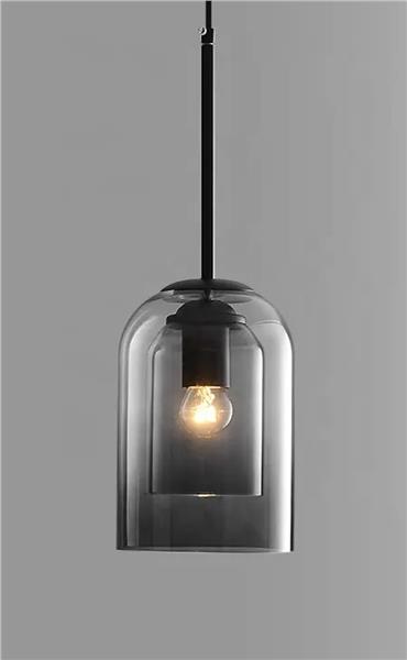 Grote foto moderne hanglamp zilver smoked glas huis en inrichting hanglampen