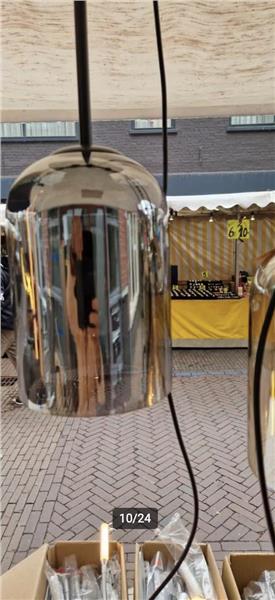 Grote foto moderne hanglamp zilver smoked glas huis en inrichting hanglampen