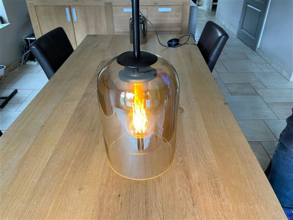 Grote foto moderne hanglamp zilver smoked glas huis en inrichting hanglampen