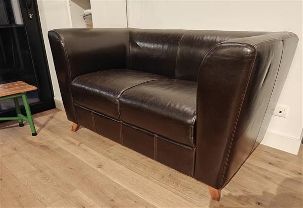 Grote foto 2 bruine lederen zetels.totaalprijs huis en inrichting fauteuils