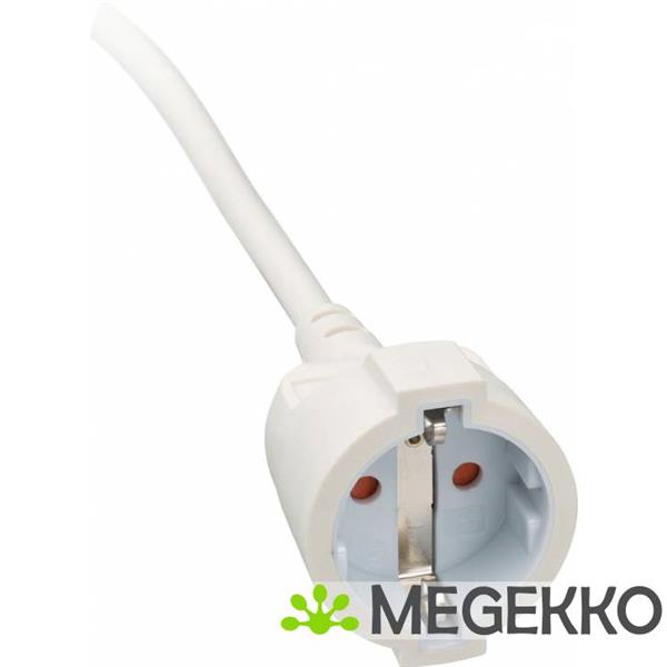 Grote foto stroom verlengkabel 2 m h05vv f 3g1.5 ip20 wit computers en software overige