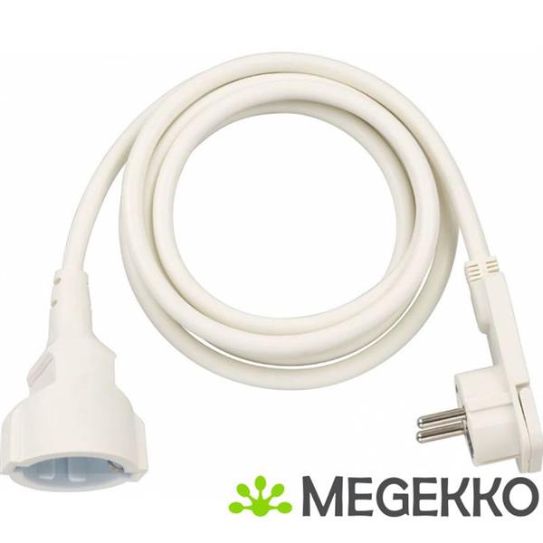 Grote foto stroom verlengkabel 2 m h05vv f 3g1.5 ip20 wit computers en software overige