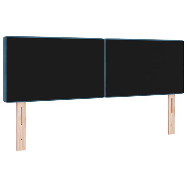Grote foto vidaxl fluwelen hoofdbord met hoofdeinde donkerblauw 160 cm fluweel antiek en kunst stoelen en banken