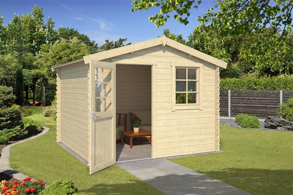 Grote foto blokhut nina 275x230 onbehandeld vuren tuin en terras tuinhuisjes en blokhutten