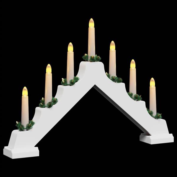 Grote foto vidaxl kerst kaars brug 3 pcs wit 39.5 x 5 x 29 cm massief grenenhout diversen overige diversen