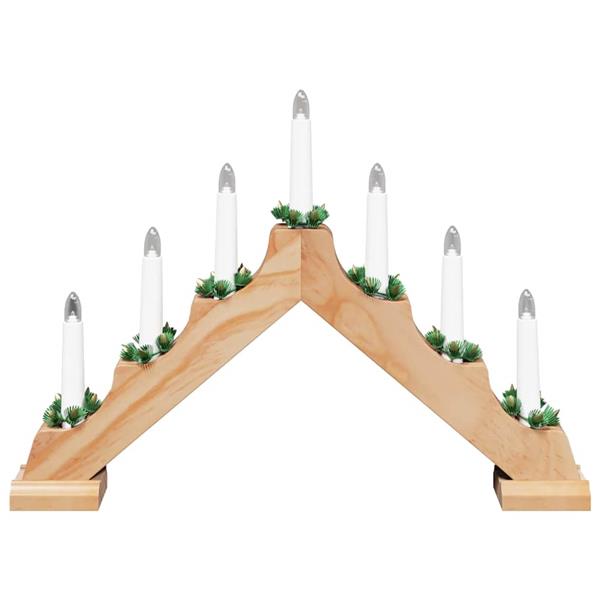 Grote foto vidaxl kerst kaars brug bruin 39.5 x 5 x 29 cm massief grenenhout diversen overige diversen