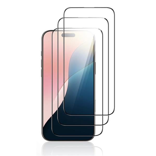 Grote foto 3 pack iphone 16 pro max screen protector tempered clear glass film telecommunicatie mobieltjes