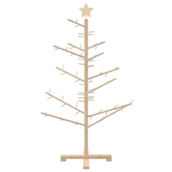 Grote foto vidaxl houten kerstboom naturel 125 cm massief grenenhout diversen overige diversen