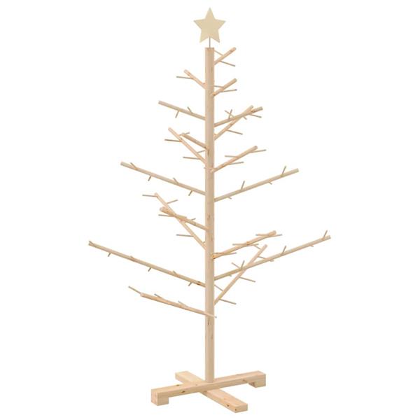 Grote foto vidaxl houten kerstboom naturel 125 cm massief grenenhout diversen overige diversen