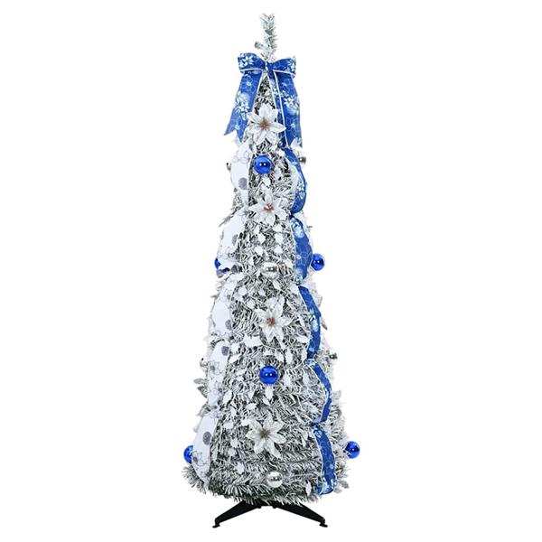 Grote foto vidaxl kunstkerstboom met 50 led met standaard wit 120 cm pvc diversen overige diversen