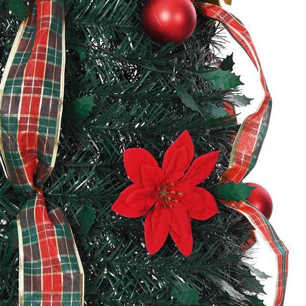 Grote foto vidaxl kunstkerstboom met 200 led met standaard groen 210 cm pvc diversen overige diversen