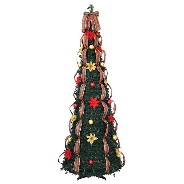 Grote foto vidaxl kunstkerstboom met 150 led met standaard groen 180 cm pvc diversen overige diversen