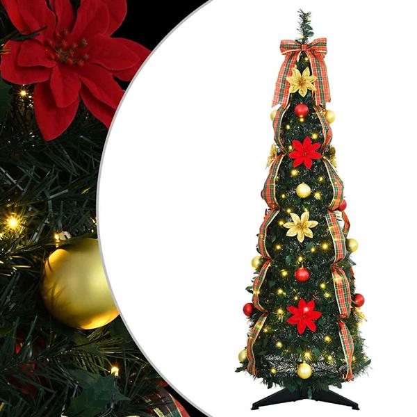 Grote foto vidaxl kunstkerstboom met 50 led met standaard groen 120 cm pvc diversen overige diversen
