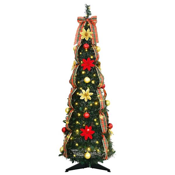 Grote foto vidaxl kunstkerstboom met 50 led met standaard groen 120 cm pvc diversen overige diversen