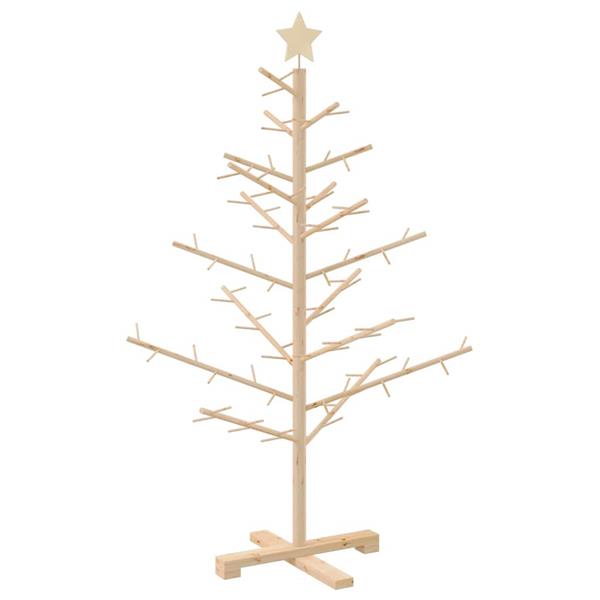Grote foto vidaxl houten kerstboom naturel 125 cm massief grenenhout diversen overige diversen
