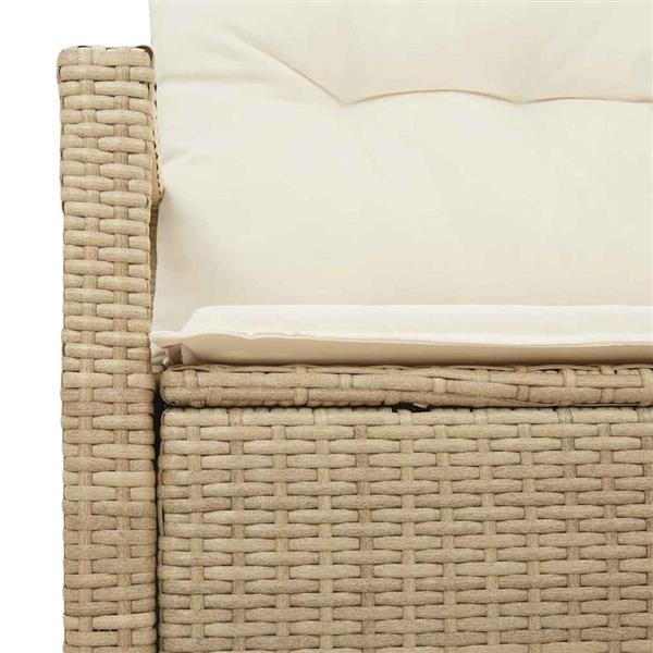 Grote foto vidaxl tuinbank beige 120 x 62 x 69cm poly rattan tuin en terras tuinmeubelen