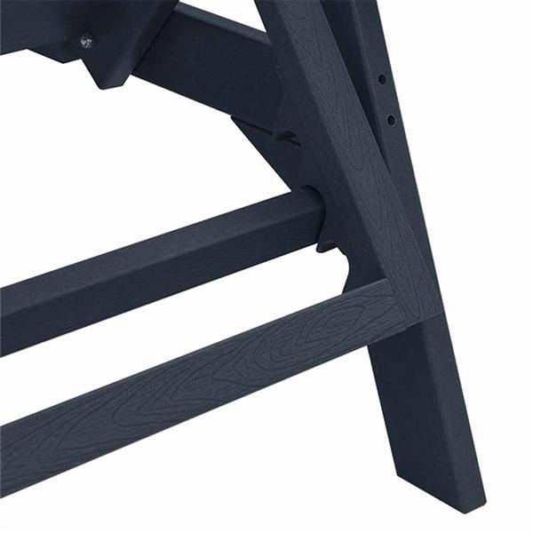 Grote foto vidaxl ligstoel met kussen marineblauw 73.5 x 92 x 90cm hdpe tuin en terras tuinmeubelen