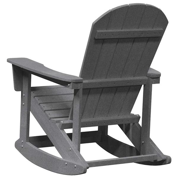 Grote foto vidaxl adirondack schommelstoel lichtgrijs 73.5 x 92 x 90cm hdpe tuin en terras tuinmeubelen